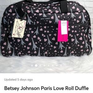 Betsey Johnson Paris Love Roll Duffle